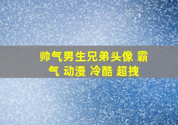 帅气男生兄弟头像 霸气 动漫 冷酷 超拽